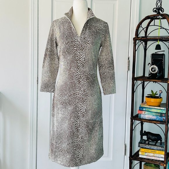 J. McLaughlin Bedford Dress in Leopard Print (size XS) - Picture 2 of 12